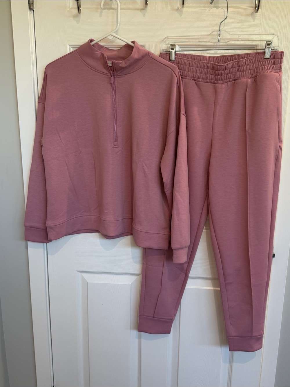 Zenana Scuba Half Zip Pullover and Jogger Set - Picture 3 of 6